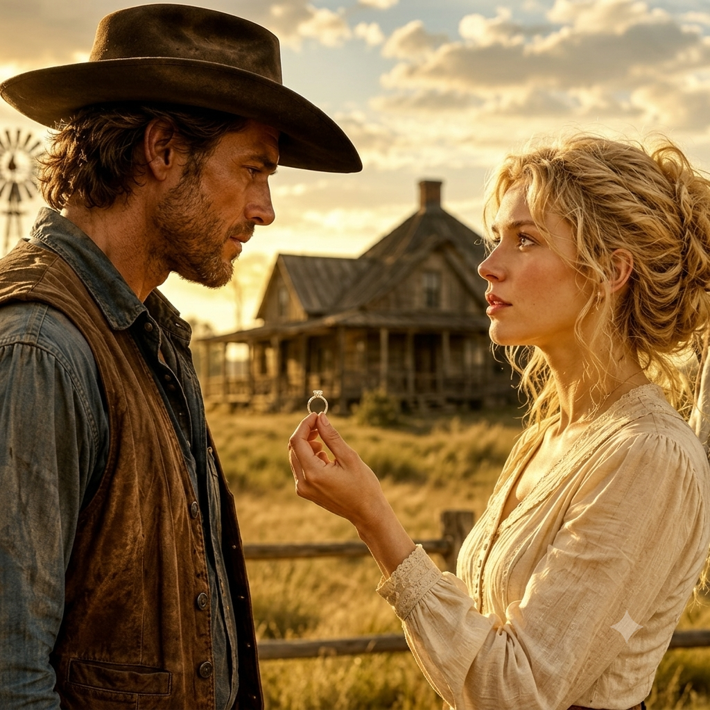 A woman rides alone through Texas dust at noon. No escort, no explanation, straight to the door of a man the whole town has quietly pied for 11 years. She doesn’t knock.