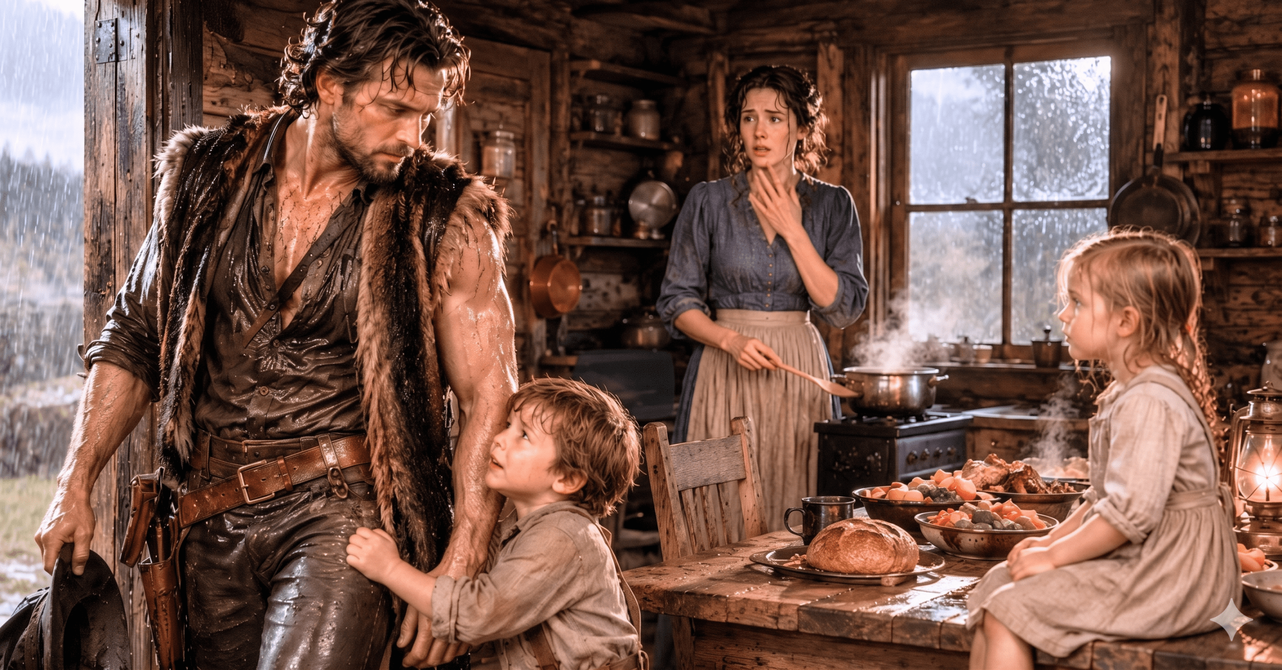 He hadn’t sat at a proper table in four years. Not since the winter collera swept through the valley and emptied out his life. So when the sleet hit and the widow pulled him inside her cabin, the smell of roasted meat and wet wool nearly broke him.