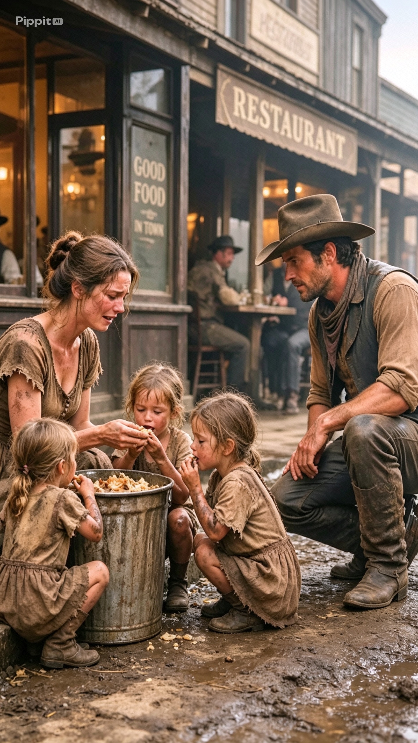 Wyatt Holloway dropped to his knees behind the saloon, ripped the rotting apple from the little girl’s hand, and flung it into the mud. Stop eating that child for the love of God. Stop.