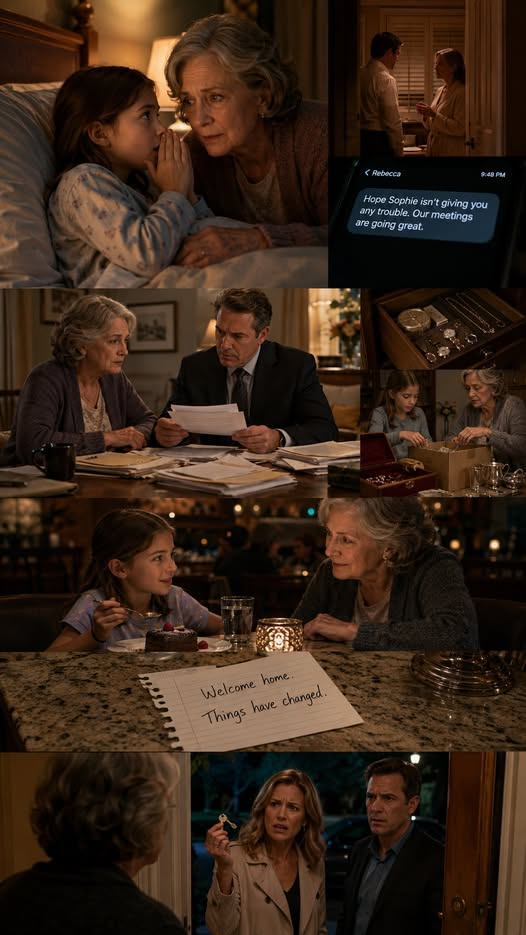 My granddaughter whispered that my daughter and son-in-law hadn’t gone to Vegas for business at all—they had gone to steal my inheritance while leaving their little girl in my care, but by the time they came home expecting to find the same trusting mother waiting for them, the locks were changed, the silver was gone, and the note on my kitchen counter made it clear they had made the worst mistake of their lives