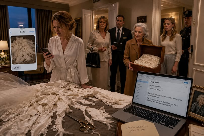 My sister texted “Oops” after destroying the dress I was supposed to wear the next day, and my mother tried to bury it as family drama. I treated it like evidence inste…