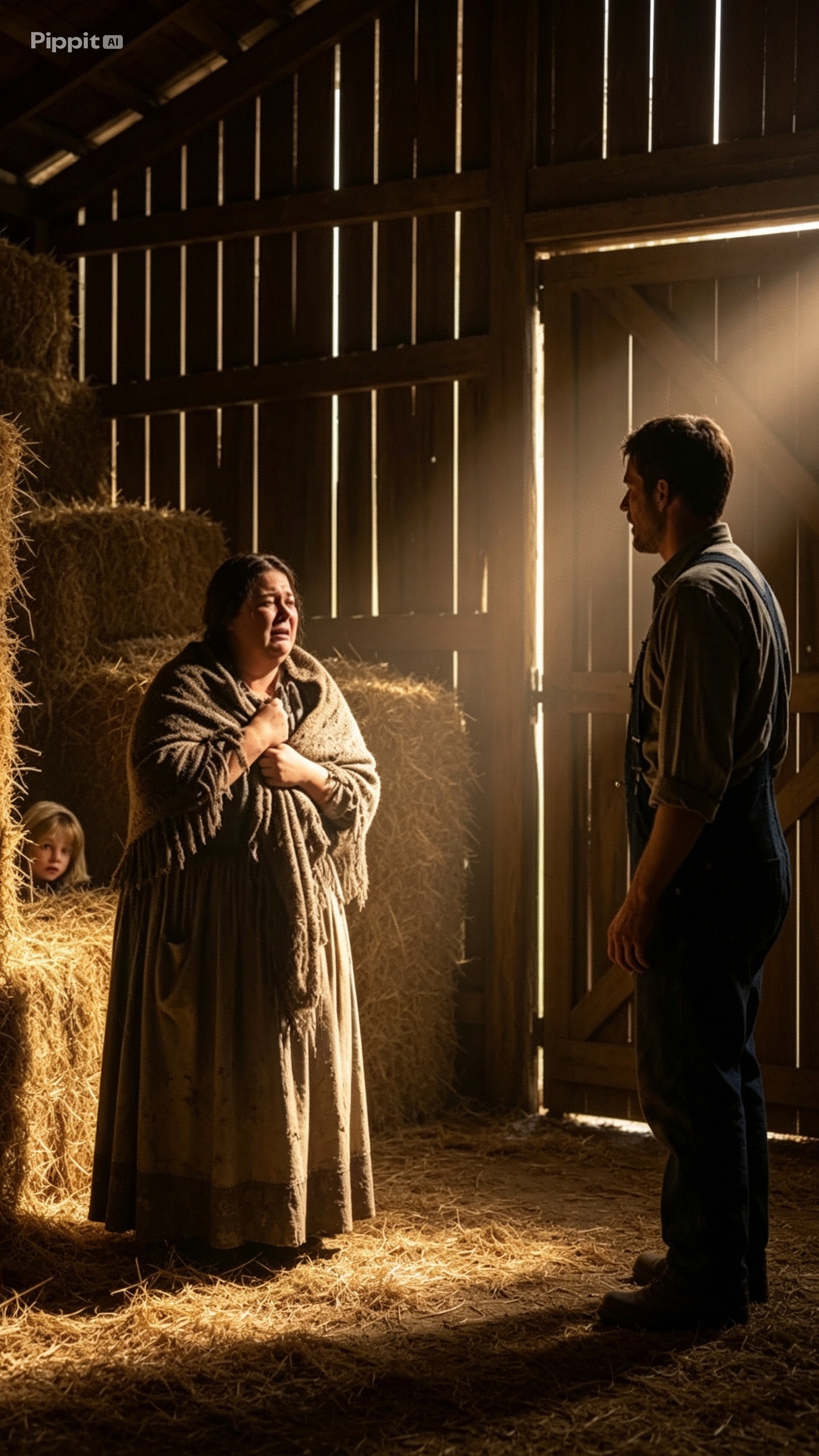 Just one night in the barn, the obese woman pleaded. The rancher saw the four-year-old she hid. Jacob Harrison was closing his barn for the night when he heard her voice soft and desperate in the winter darkness.