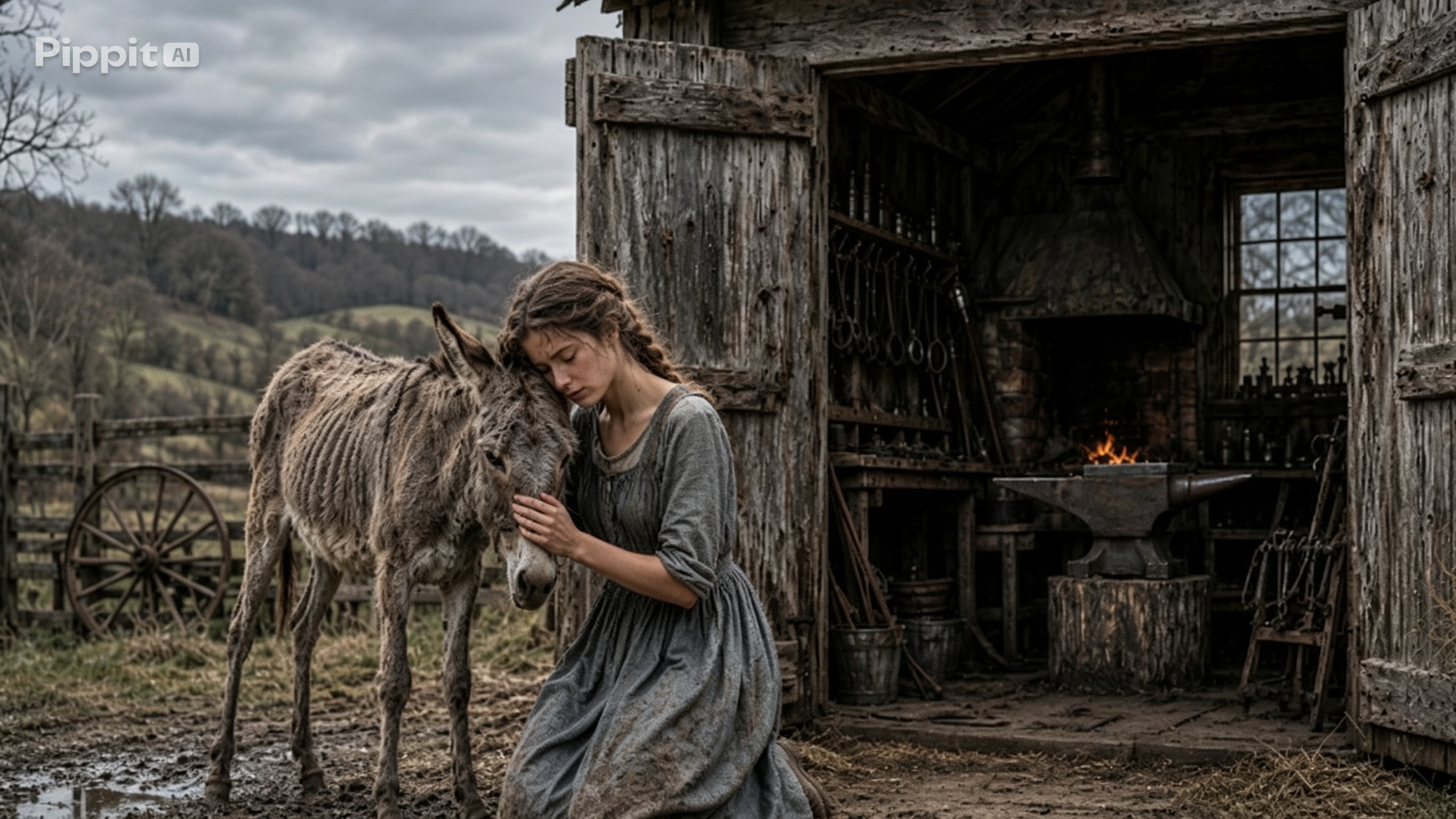 The first strange thing Ellie noticed was that the abandoned blacksmith shed still had fresh hoof prints in the mud. The road behind her aunt’s house had ended miles ago, and by then the sun was already low over the fields. Ellie had been walking since noon with a flower sack over one shoulder, and the words her uncle had thrown after her still burning in her ears.