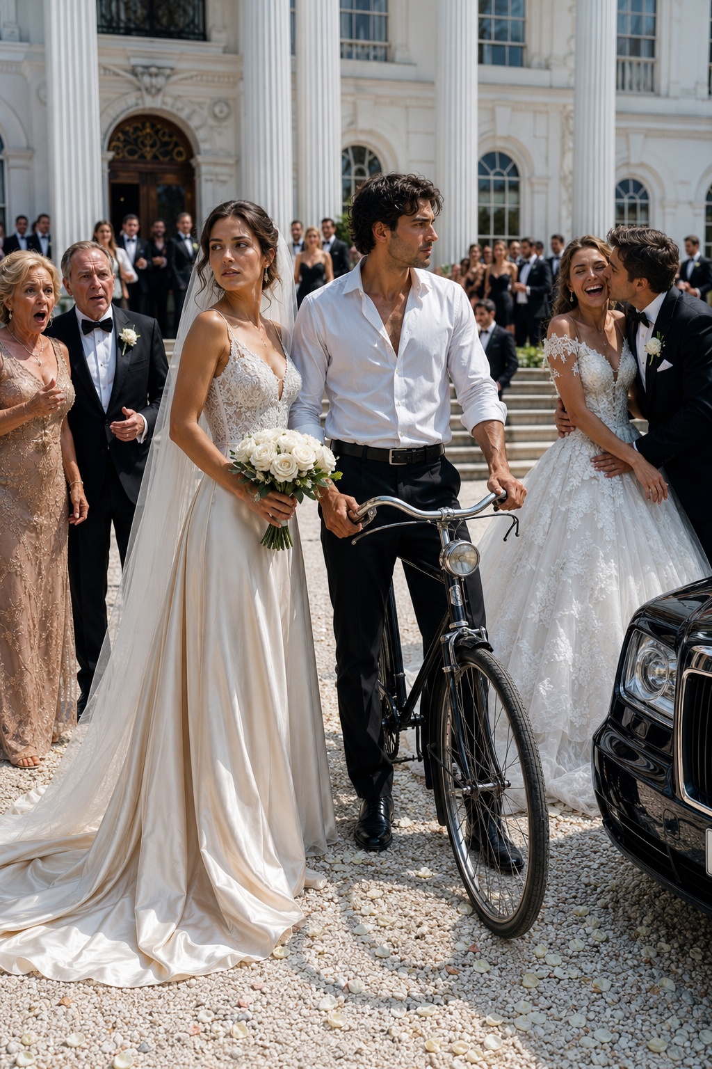 When My Stepfamily Laughed as My Groom Arrived on a Bicycle, I Married Him Anyway — Ten Years Later, He Owned the Hotel Chain Where They Were Staying